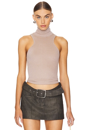 x Intimately FP Always Ready Seamless Turtleneck Top In Mocha Meringue Free People