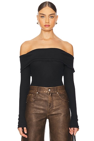 x Intimately FP Autumn Cozy Bodysuit In Black Free People