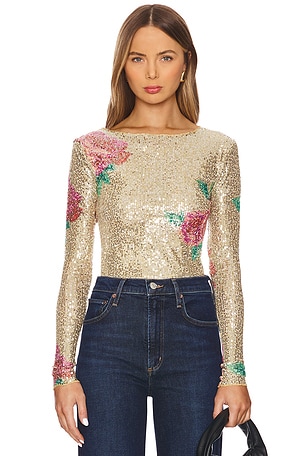 MANGA LONGA PRINTED GOLD RUSH Free People