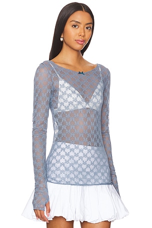 Free People x Intimately FP From Me To You Long Sleeve in Blue