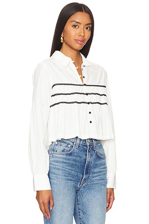 Free People Lace Lover Blouse in White