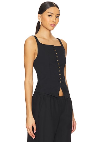 Free People A Moment In Time Vest in Black