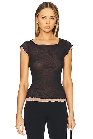 x Intimately FP Double Take Mesh Tee Free People