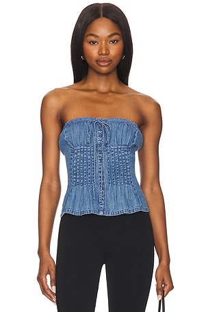 Denim Wink Wink Tube Top Free People