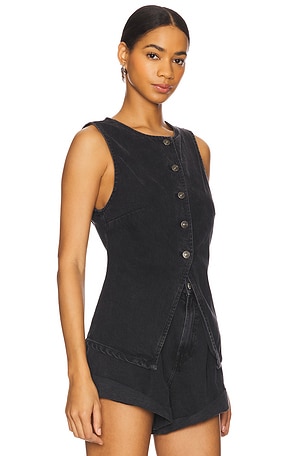Free People x We The Free Aimee Vest in Black