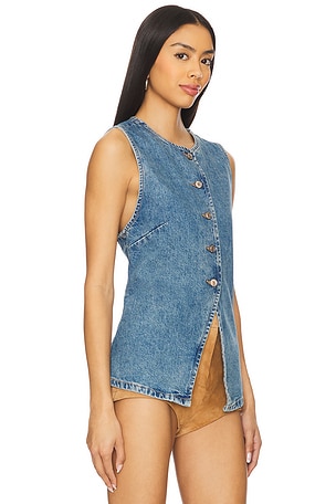Free People x We The Free Aimee Vest in Blue