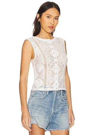 Free People Jae Knit Top in White