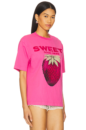 Free People Harvest Vintage Wash Tee in Pink