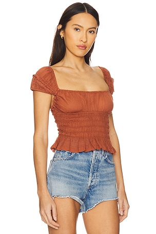 Free People Sweet On You Crop in Brown