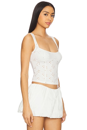 Free People Full Bloom Eyelet Cami in Ivory
