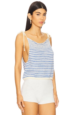 Free People Claire Tank in Blue