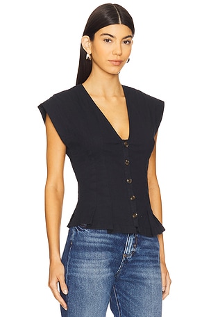 Free People x REVOLVE Dylan Vest in Black