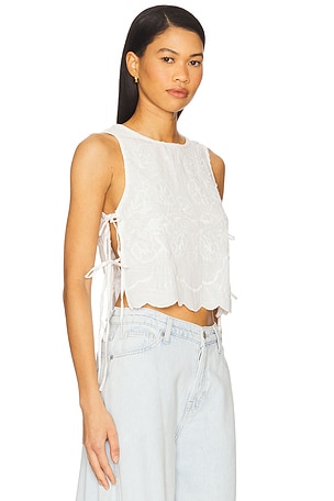 Free People Faded Gardens Tank in White