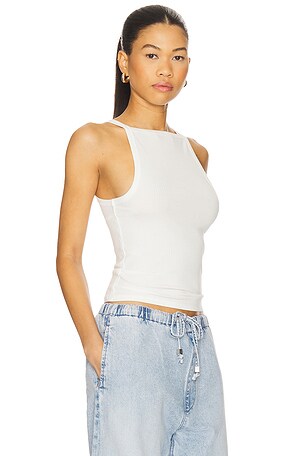 thumbnail image 2 of Free People Movement Seamless Stay With Me Cami Tank Top - White - Size XL - Activewear Crop Top 2 of 3