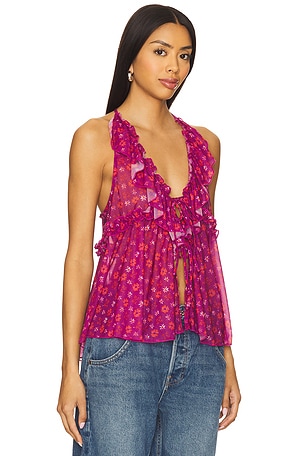 Free People Fearless Knit Tank in Fuchsia