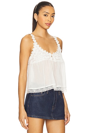 Free People Stevie Lace Tank in Ivory