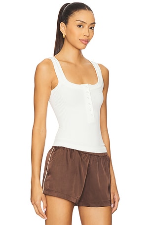 Free People Clean Slate Henley Tank in Ivory