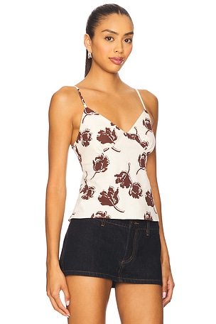 Free People x REVOLVE Susie Printed Top in Ivory. Size XS. Also