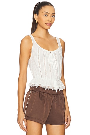 Free People Alana Lace Tank in Ivory