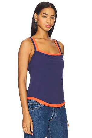 Free People x We The Free Twofer Tank In Indigo Combo in Blue