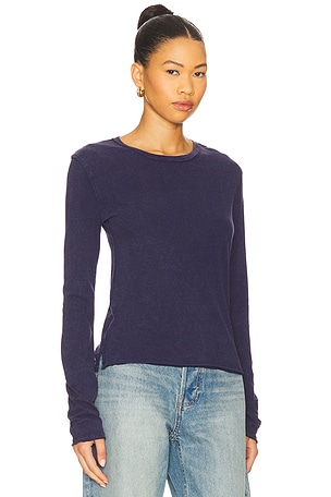 Free People x We The Free Nova Tee Long Sleeve In Peacoat in Navy
