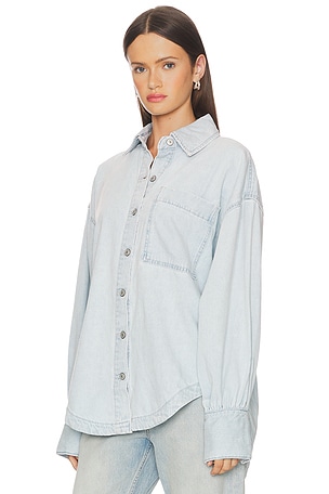 x We The Free Ashley Denim Shirt In Classic Blue Free People