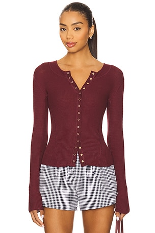 x Intimately FP Going Places Cardi In Acai Free People