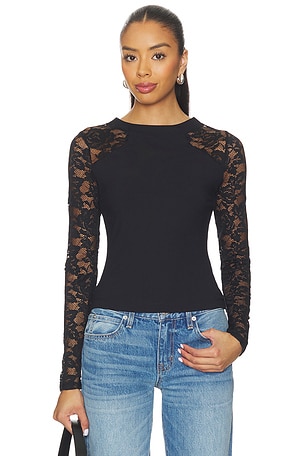 x Intimately FP No Excuses Long Sleeve In Black Free People