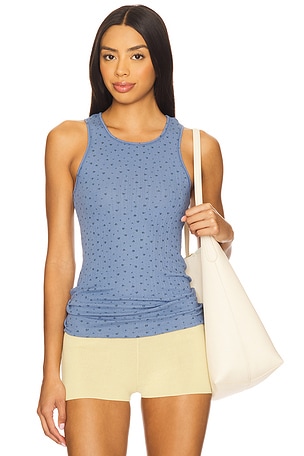 x Intimately FP Fresh In Love Printed Tank In Denim Combo Free People