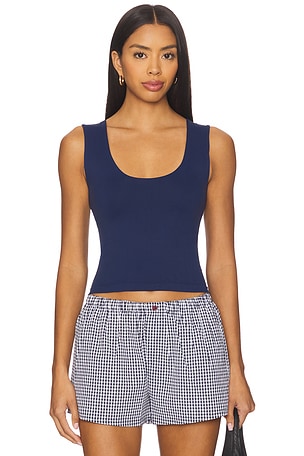 x Intimately FP Clean Lines Muscle Cami In Peacoat Free People