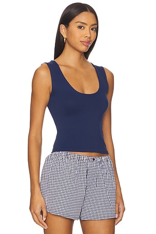 Free People x Intimately FP Clean Lines Muscle Cami In Peacoat in Navy