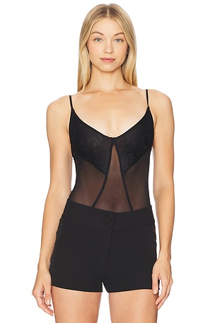 x Intimately FP Take My Number Bodysuit In Black Free People