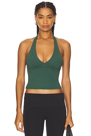 x Intimately FP Still Here Halter In Pineneedle Free People