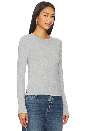 Free People x We The Free Nova Long Sleeve Tee In Greyhound in Grey