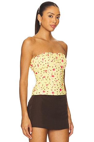 Free People x REVOLVE Scottie Tube Printed Top In Yellow Marimba Combo in Yellow