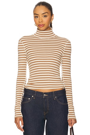 x We The Free Good Good Turtle Stripe Top In Otter & Tea Free People