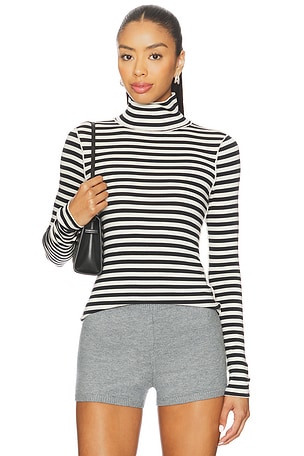 x We The Free Good Good Turtle Stripe Top In Black Combo Free People