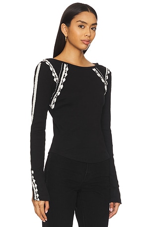 Free People Lost Love Long Sleeve in Black