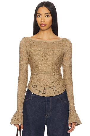 MANGA LONGA COM CAMADAS DE RENDA Free People