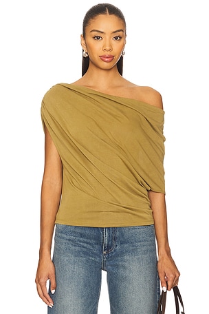 Blake Knit Top In Green Moss Free People