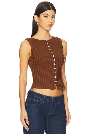 Free People Tilly Vest in Brown. Size XS. Also