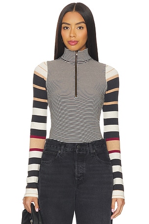 x We The Free Avery Zip Up In Black Combo Free People