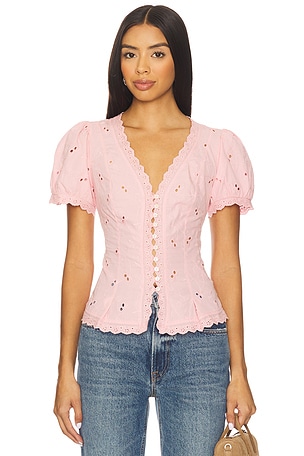 x REVOLVE Belle Eyelet Blouse Free People