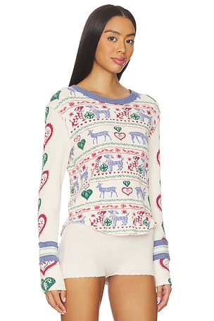 Free People x We The Free Blissful Layering Tee In Snowdrop Combo in Ivory