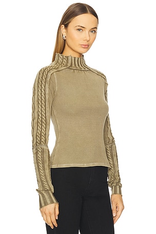 Free People x We The Free Breezy Swit Top In Fossil Dune in Olive