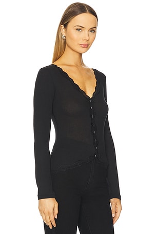Free People Big Love Cardi in Black