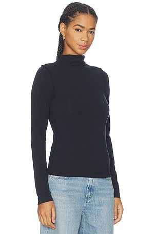 Free People x We The Free Kenzie Long Sleeve In Black in Black. Size XS. Also