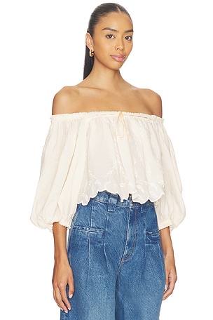 Free People Bali Daydream Melody Top in Peach