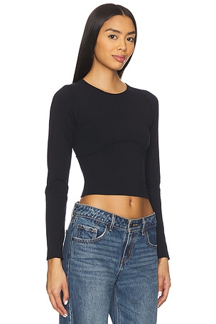 Free People x We The Free Protagonist Long Sleeve In Black in Black