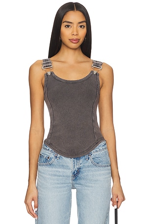 x We The Free Jamie Buckle Tank In Black Free People